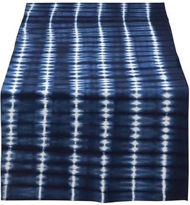 Vtwonen Table Runner Tie Dye Rectangular Blue White 60x180cm