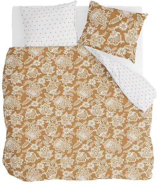 Walra Country Love dekbedovertrek 2-persoons (200x200 220 cm + 2 slopen) Katoen Cognac
