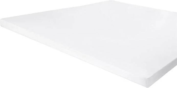 Walra jersey stretch topper hoeslaken 100% gebreide jersey katoen Lits-jumeaux (180x220 cm) Wit