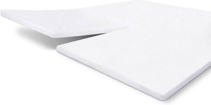 Walra katoenen molton split topmatras (tot 10 cm matras) wit