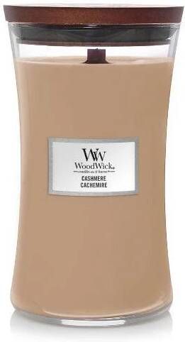 WoodWick Geurkaars Large Cashmere 18 cm | ø 10 cm