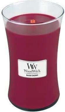 Woodwick Geurkaars Large Black Cherry 18 cm ø 10 cm