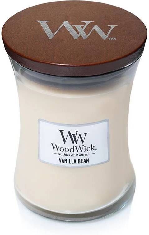 Woodwick Geurkaars Medium Vanilla Bean 11 cm ø 10 cm