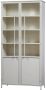 Woood 2-deurs vitrinekast XL Exhibit Metaal Zand 200x99x44 cm - Thumbnail 1