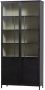 Woood 2-deurs vitrinekast XL Exhibit Metaal Zwart 200x99x44 cm - Thumbnail 1
