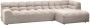 Woood Allure Chaise Longue Rechts Polyester Naturel 79x324x165 - Thumbnail 1