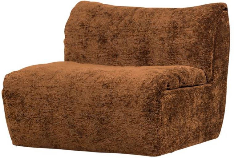 WOOOD | Baggy 1-zitsbank 3d chenille middenbruin | Zitmeubels woonkamer | Fauteuil