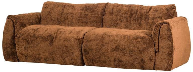 WOOOD | Baggy 2-zitsbank 3d chenille middenbruin | Zitmeubels woonkamer | 2-zitsbank