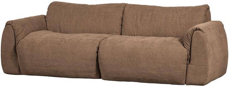 WOOOD | Baggy 2-zitsbank geweven chenille bruin | Zitmeubels woonkamer | 2-zitsbank