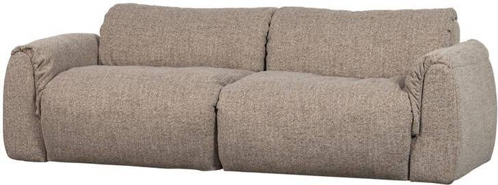 WOOOD | Baggy 2-zitsbank geweven stof bruin melange | Zitmeubels woonkamer | 2-zitsbank