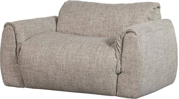 WOOOD | Baggy loveseat geweven stof naturel melange | Zitmeubels woonkamer | Loveseat
