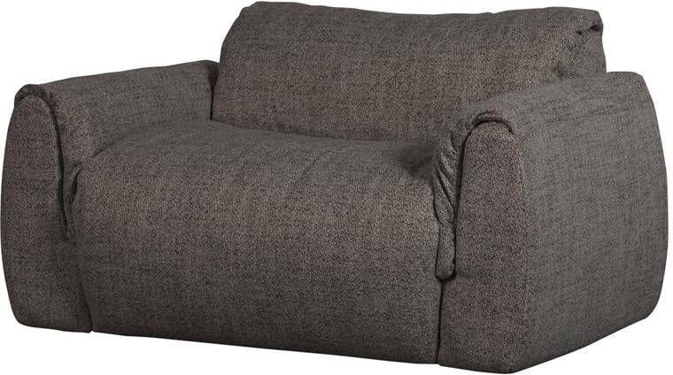 WOOOD | Baggy loveseat geweven stof warmgrijs melange | Zitmeubels woonkamer | Loveseat