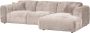 Cloud chaise longue rechts geweven chenille naturel - Thumbnail 1
