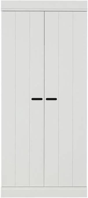 Woood Connect Kledingkast H 175 x B 77 x D 56 cm Planken en Roede Wit