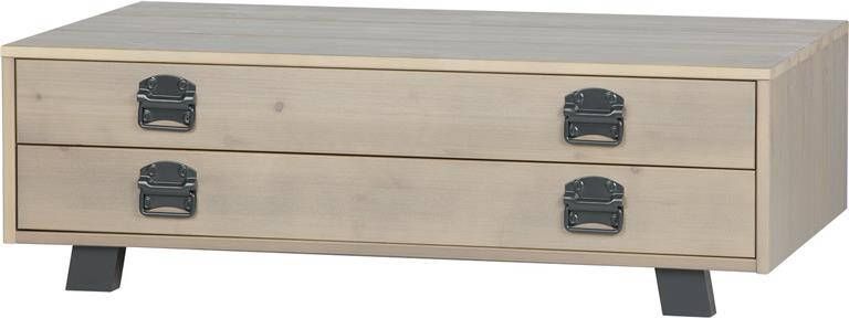 Woood Derby Salontafel Grenen Smoke 35x110x62