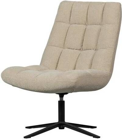 Woood Draaifauteuil Job Bouclé Zand 101x70x85