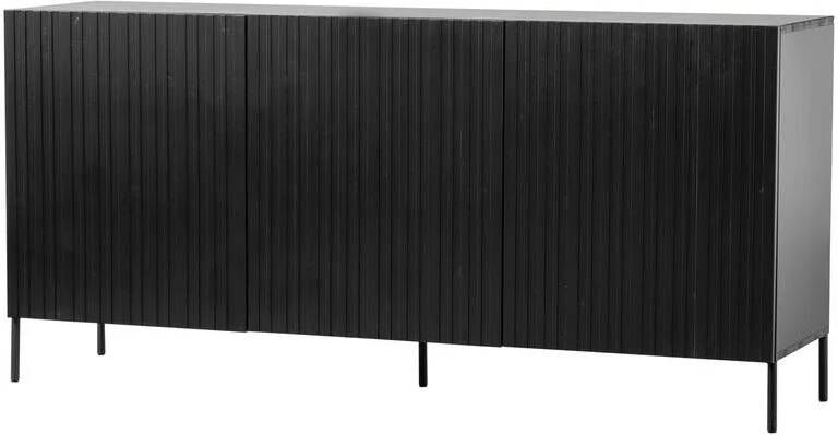 Woood Grand Gravure Dressoir Grenen Zwart 85x180x46