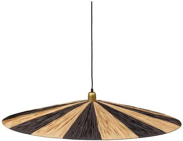 WOOOD Exclusive Loic Hanglamp Streep Zwart Naturel 10x95x95