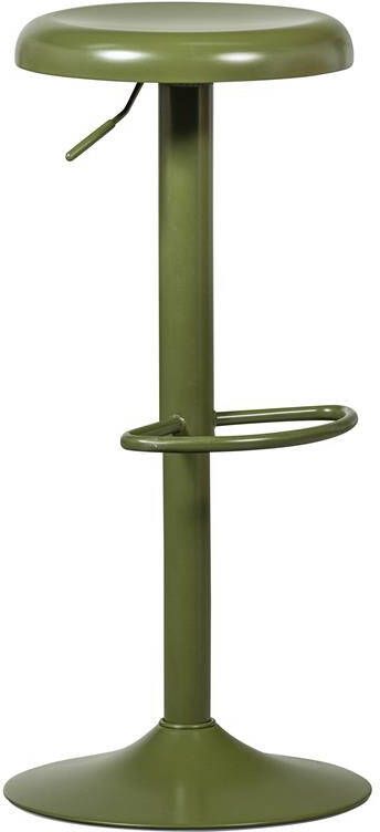 WOOOD Verstelbare Barkruk Isaac Warm Groen (zithoogte 61-81cm)