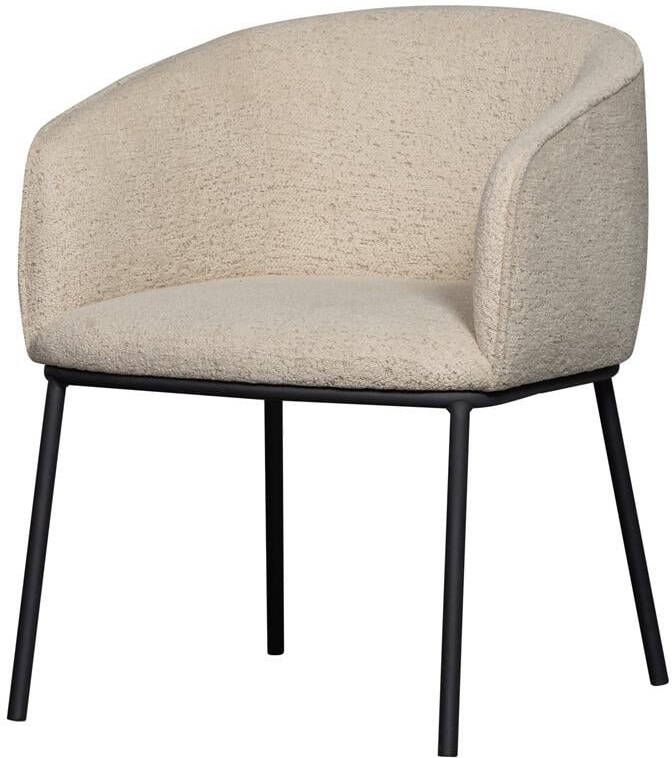 Woood Leon Eetkamerstoel Bouclé Naturel Melange 77x61x63