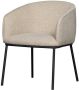 WOOOD Eetkamerstoel Leon met bouclé-stof 4-poots onderstel h 77 cm x b 61 cm - Thumbnail 1