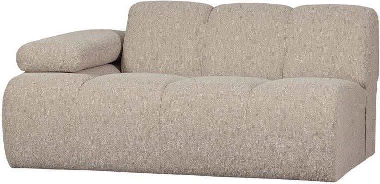 Woood Mojo 1 5-Zits Bank Met Arm Links Bouclé Beige 74x160x97