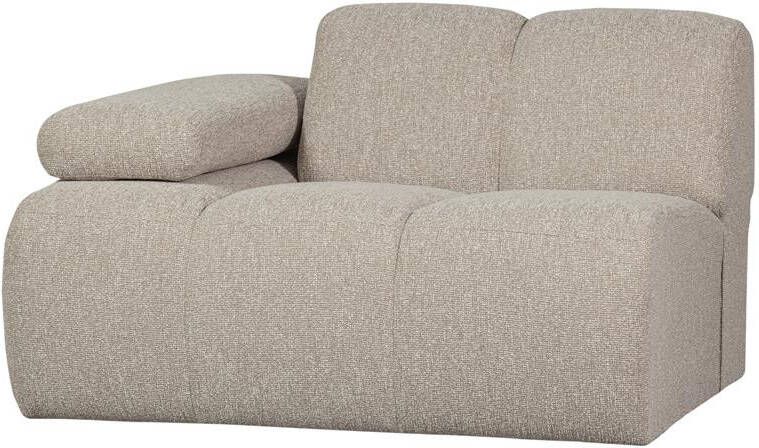 Woood Mojo 1-Zits Bank Met Arm Links Bouclé Beige 74x120x97