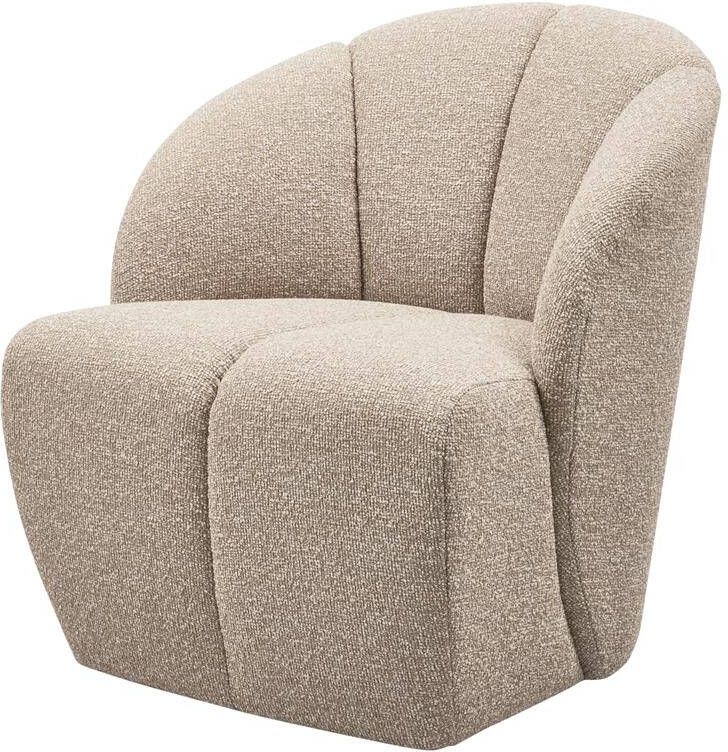 WOOOD | Mojo draaifauteuil boucle beige melange | Zitmeubels woonkamer | Draaifauteuil