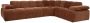 Woood Mojo Hoekbank Rechts Ribstof Roest Bruin 74x310x230 - Thumbnail 1