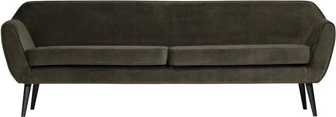WOOOD | Rocco Xl Sofa 230cm Fluweel Warm Groen | Zitmeubels woonkamer | 3-zitsbank
