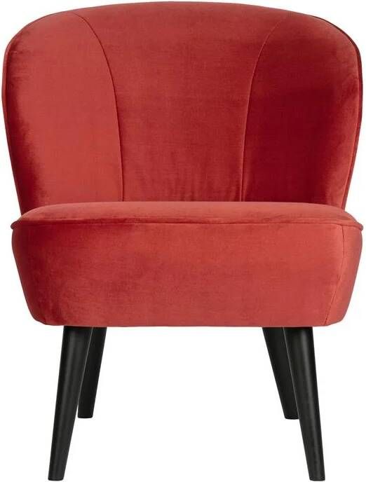 WOOOD | Sara Fauteuil Fluweel Raspberry | Zitmeubels woonkamer | Fauteuil