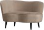 WOOOD Sara Loungefauteuil Links Velvet Khaki 71x112x81 - Thumbnail 2