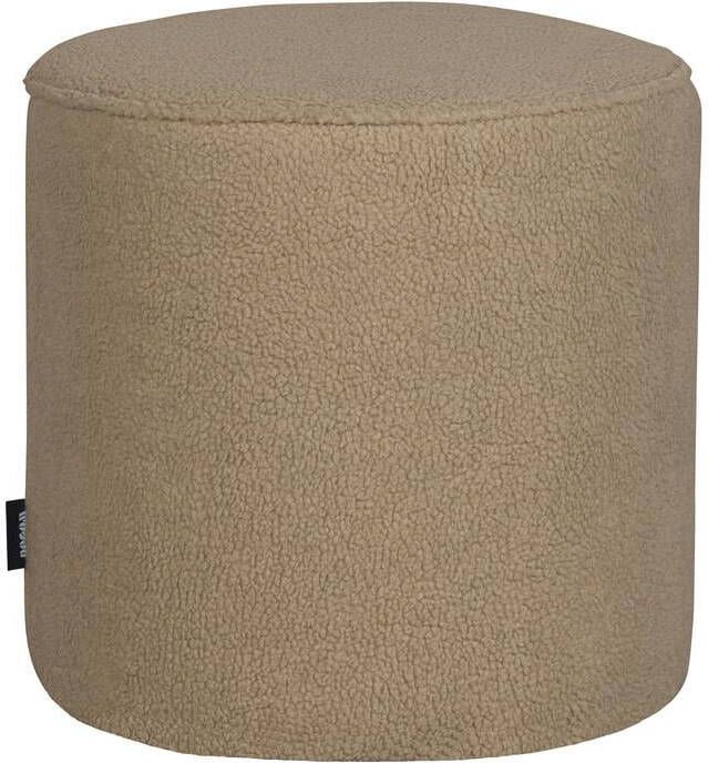WOOOD | Sara Poef Hoog Teddy Sand 46xØ46 | Woonaccessoires | Poef