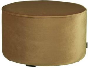 WOOOD Sara Poef Laag – Fluweel – Army – 60x36x60
