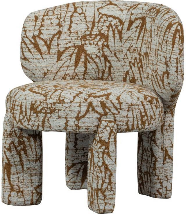 WOOOD | Upke fauteuil met dessin naturel bruin | Zitmeubels woonkamer | Fauteuil