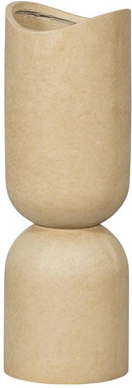 Woood vaas|plantenpot Mosi Fiber Clay Beige 75x25 cm