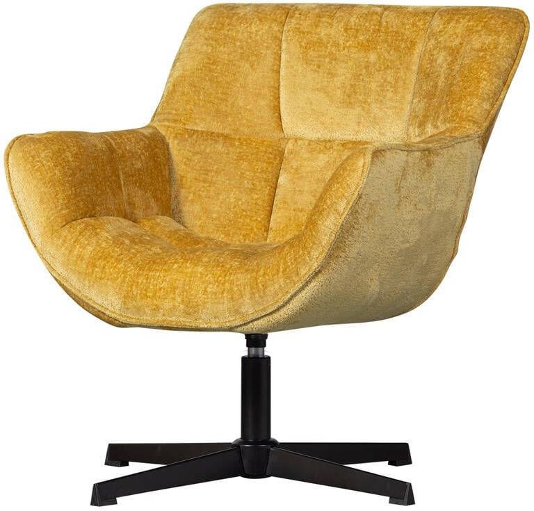 WOOOD Draaibare fauteuil Wibo met chenille-stof breedte 71 cm