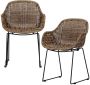 Woood Willow Loungestoelen Buiten Polyester Naturel Set van 2 - Thumbnail 2