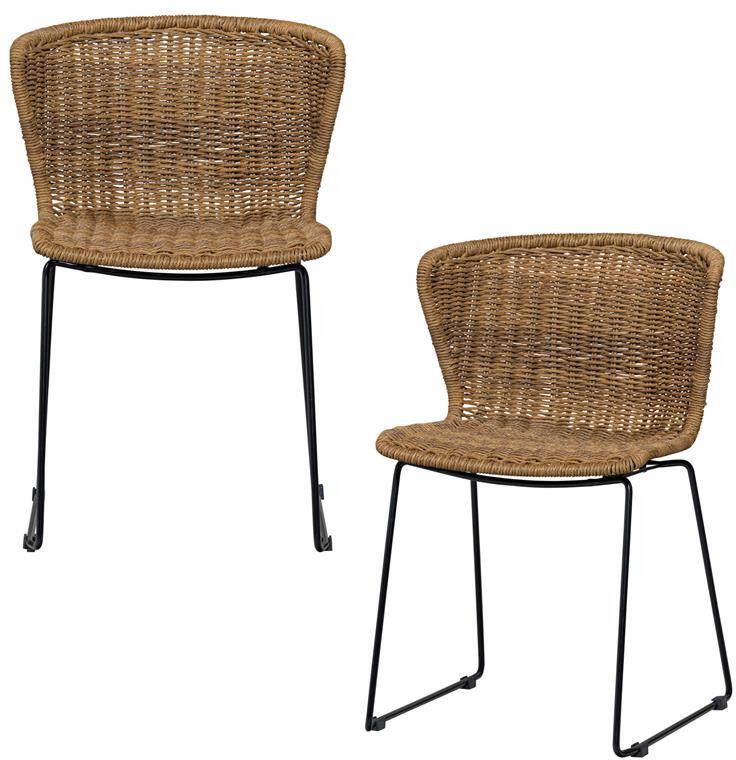 Woood Wings Tuinstoelen Touw|Metaal Naturel Set van 2