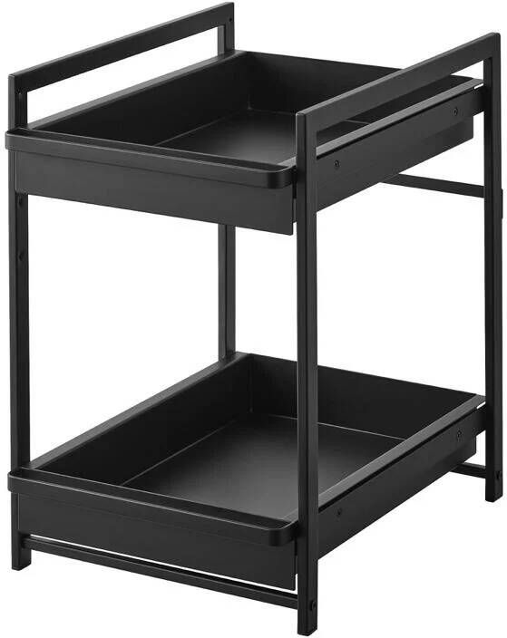 Yamazaki Keukenkast Organizer 2 niveaus Tower Zwart