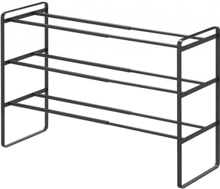 Yamazaki Schoenenrek Uitschuifbaar Frame 3 niveaus Zwart