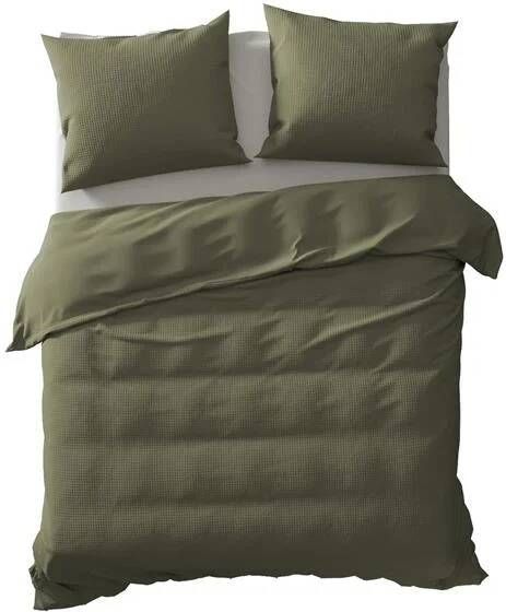Yellow Geel dekbedovertrek Cialda Army Groen 2-Persoons 200x200 220 cm - Foto 2