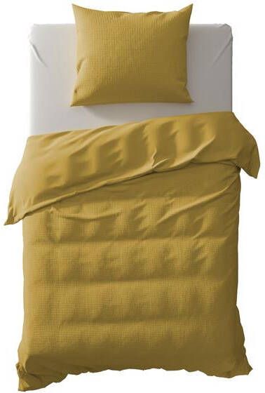 Yellow Dekbedovertrek Katoen Cialda ochre gold