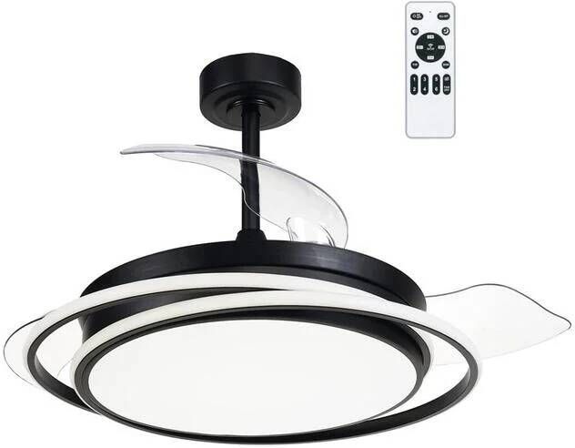 Ylumen CristalRecord Plafondventilator Antila Ø 106 cm zwart