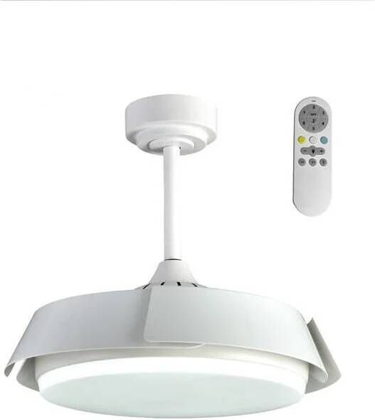Ylumen CristalRecord Plafondventilator Batan WIFI Ø 107 cm wit