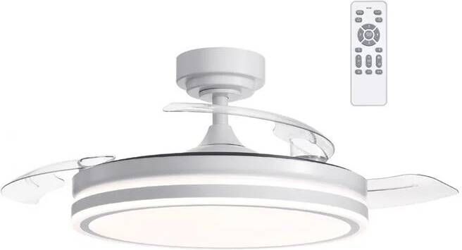 Ylumen CristalRecord Plafondventilator Moss Ø 106 cm wit
