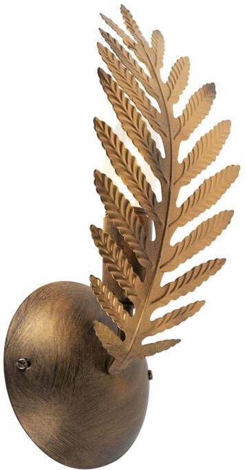 Ylumen Wandlamp Palm 1 blad H 32 cm goud bruin