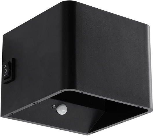 Ylumen Wandlamp Recharge 10x10 cm oplaadbaar zwart