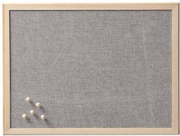 Zeller Prikbord memobord Grijs 30 X 40 Cm Textiel