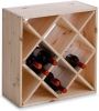 Shoppartners Houten Wijnflessen Rek/wijnrek Vierkant Voor 20 Flessen 52 X 25 X 52 Cm Wijnrekken online kopen